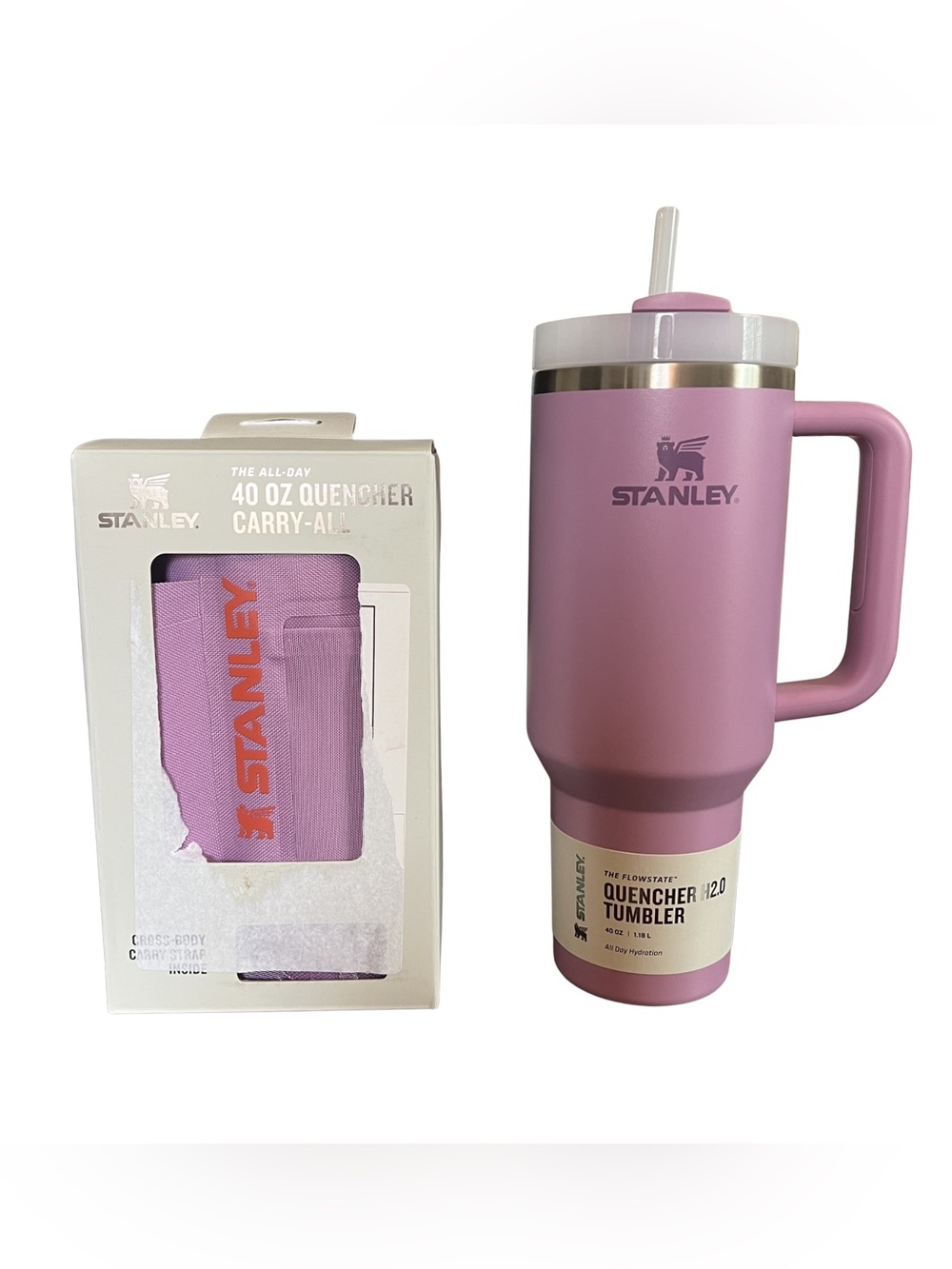 Stanley Lilac 40oz Quencher Tumbler with 40oz Quencher Carry-All